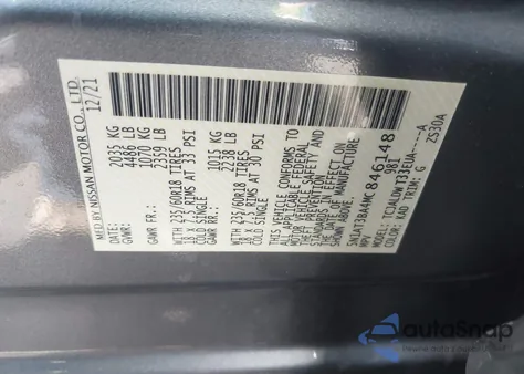 2021 Nissan Rogue Sv Fwd from USA, damaged, VIN 5N1AT3BA4MC846148